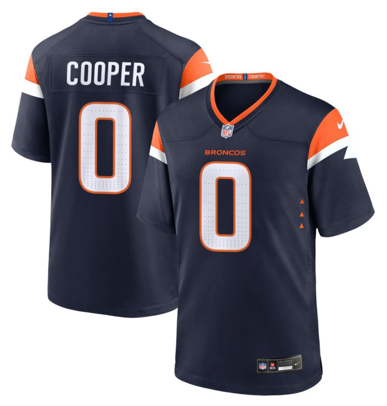 Jonathan Cooper Denver Broncos 2024 Jersey football jersey product view 1