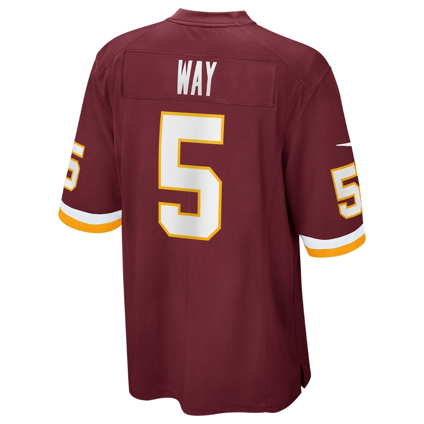 Tress Way Washington Football Team Game Jersey - Burgundy football jersey product view 3