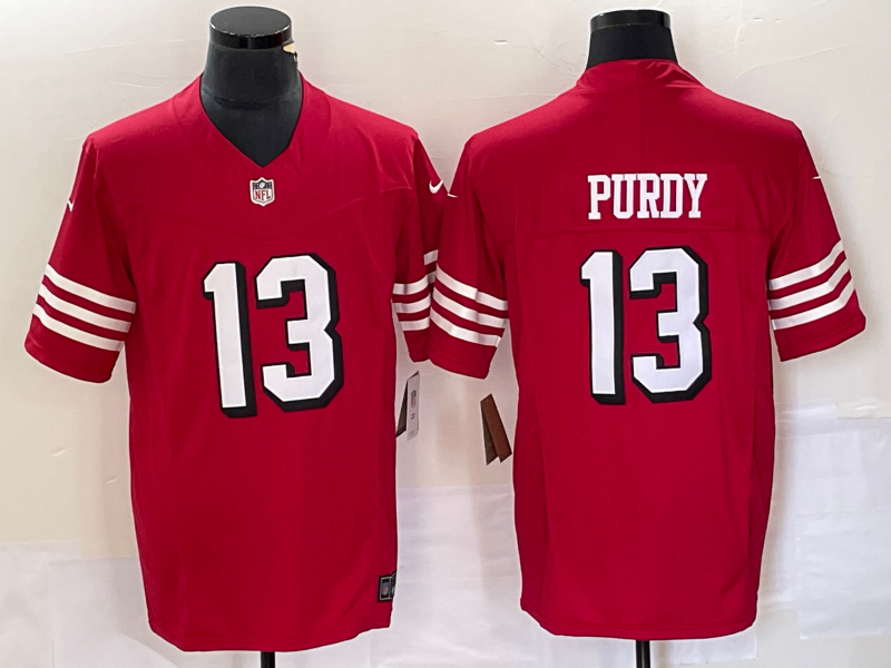 Men's San Francisco 49ers Brock Purdy #13 Red Game Player Jersey1 football jersey product view 1