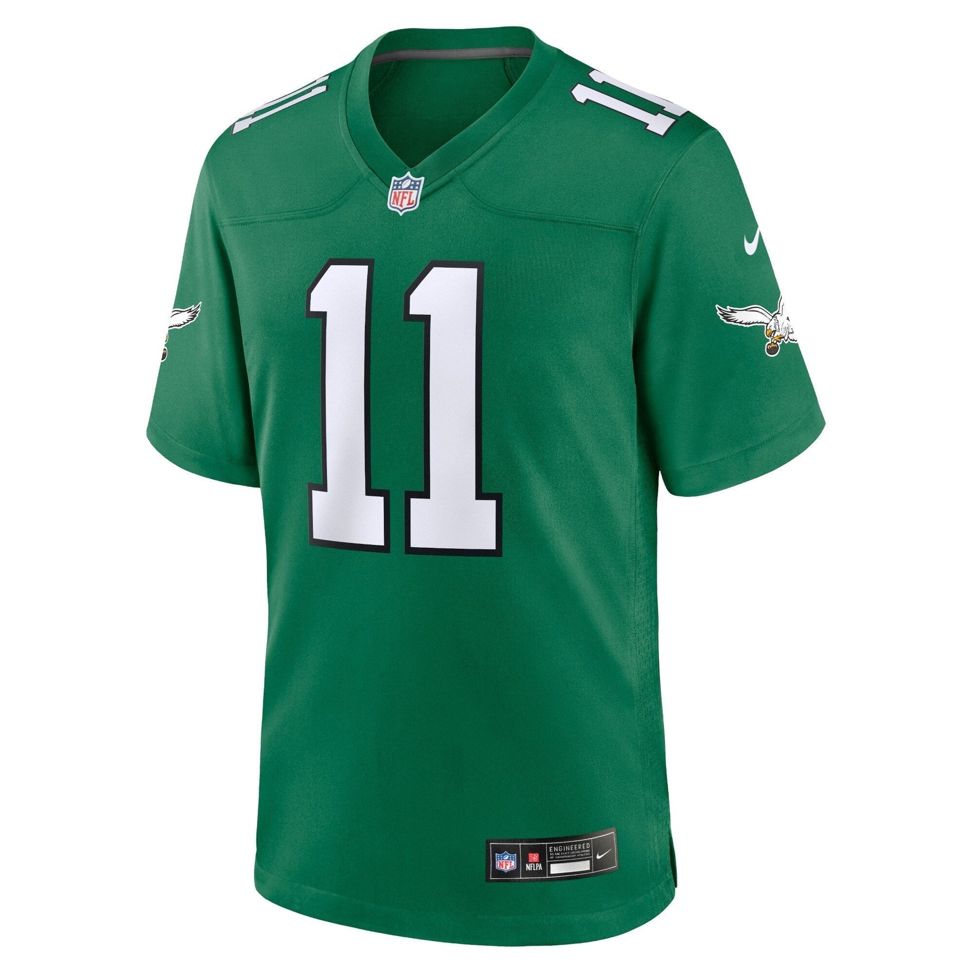 A.J. Brown Philadelphia Eagles Alternate Game Jersey - Kelly Green football jersey product view 2