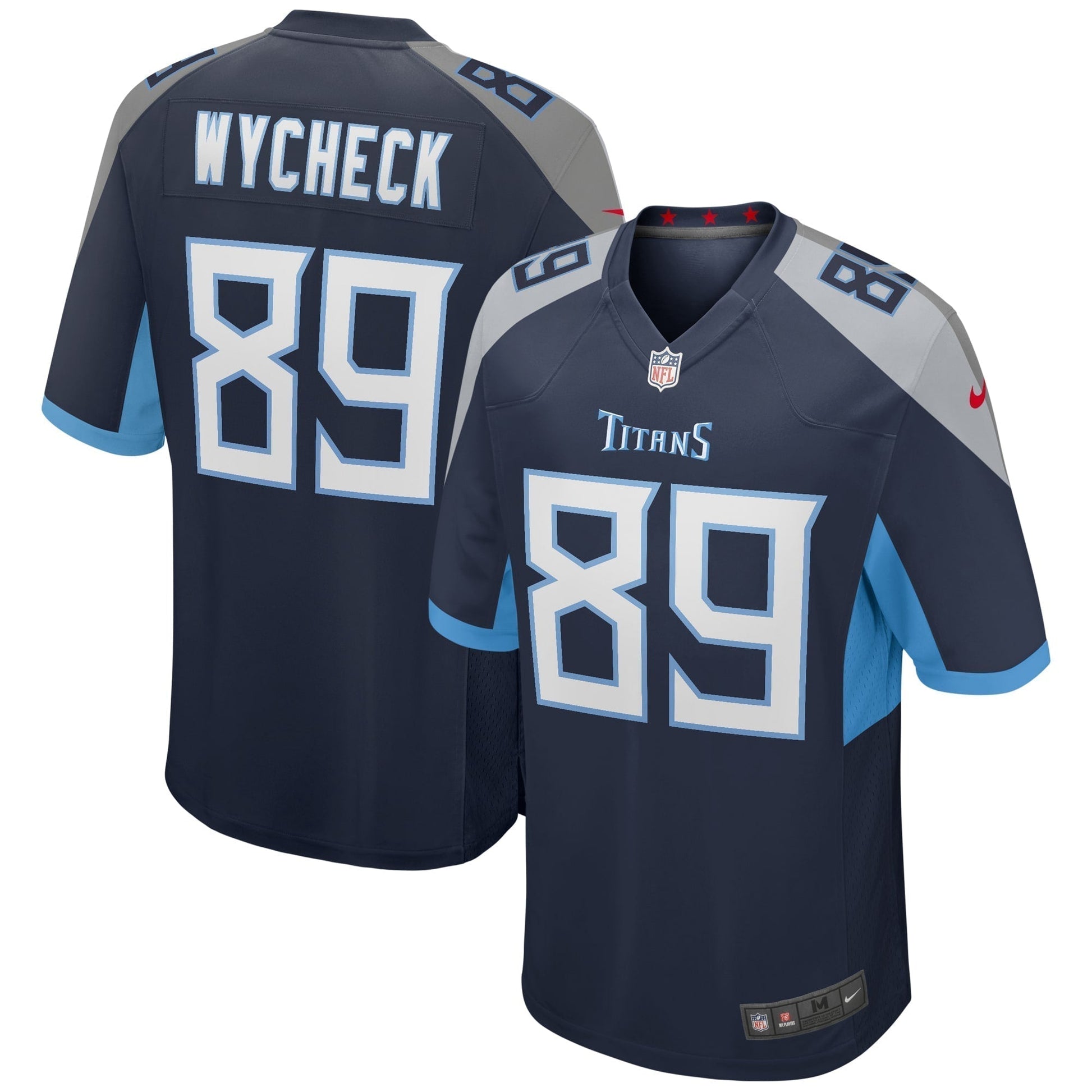 Frank Wycheck Tennessee Titans Game Retired Jersey - Navy football jersey product view 1