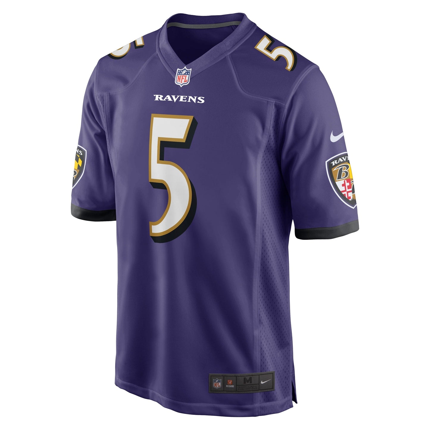 Jalyn Armour-Davis Baltimore Ravens Game Jersey - Purple football jersey product view 2