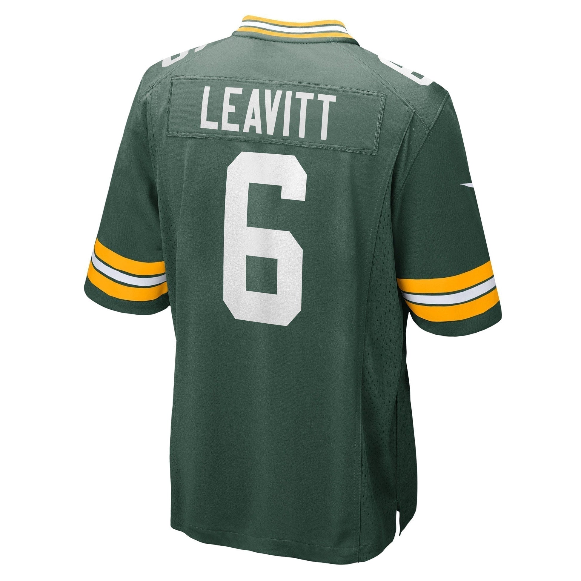 Dallin Leavitt Green Bay Packers Game Jersey - Green football jersey product view 3