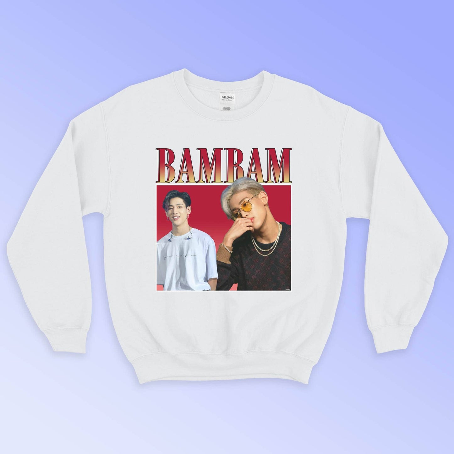 Bambam Got7 Kpop Retro Sweatshirt - 90s Vintage Style Unisex T-shirt, Sweatshirt, Hoodie, Long Sleeve Tee - T-Shirt, Sweatshirt, Hoodie