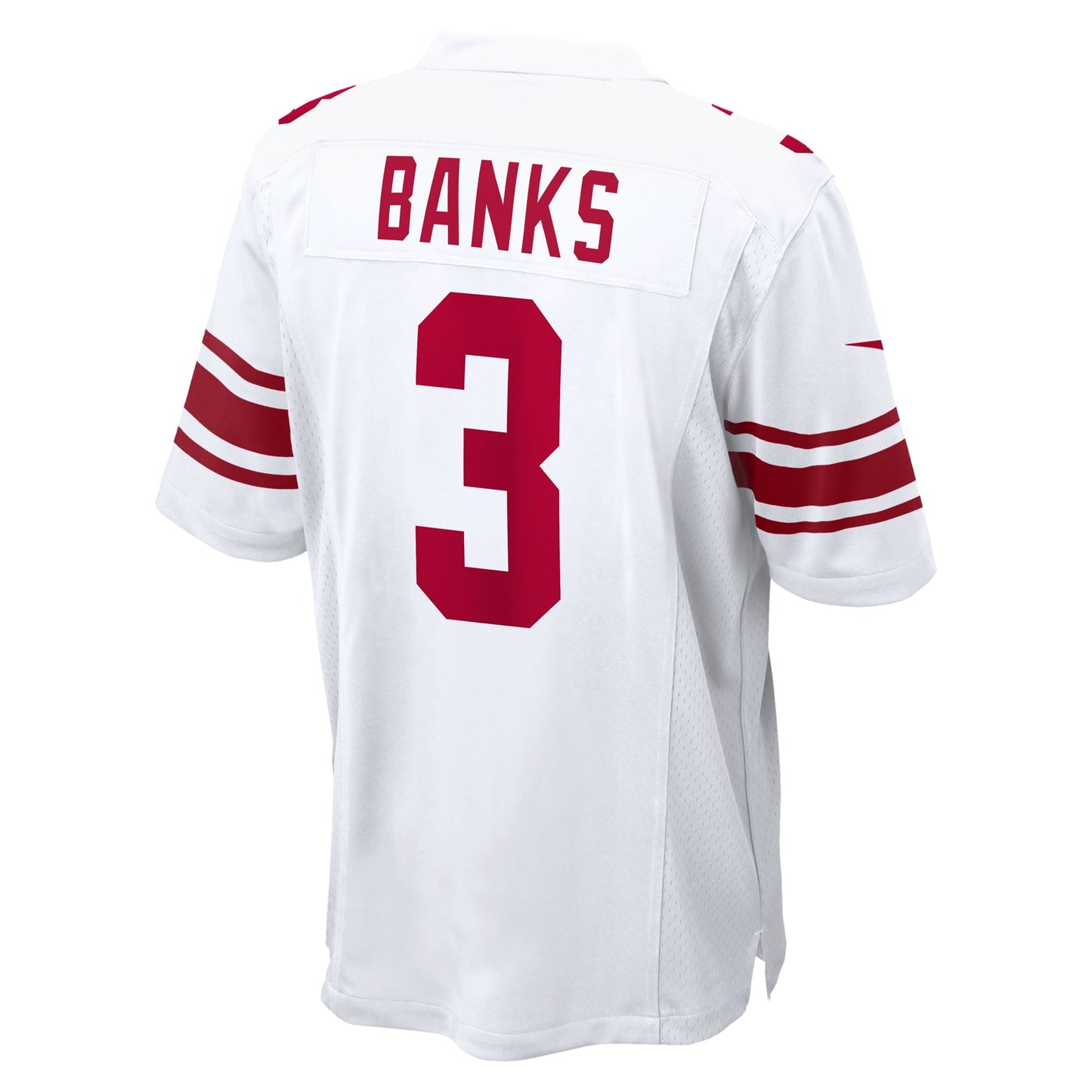 Deonte Banks New York Giants Game Jersey - White football jersey product view 3