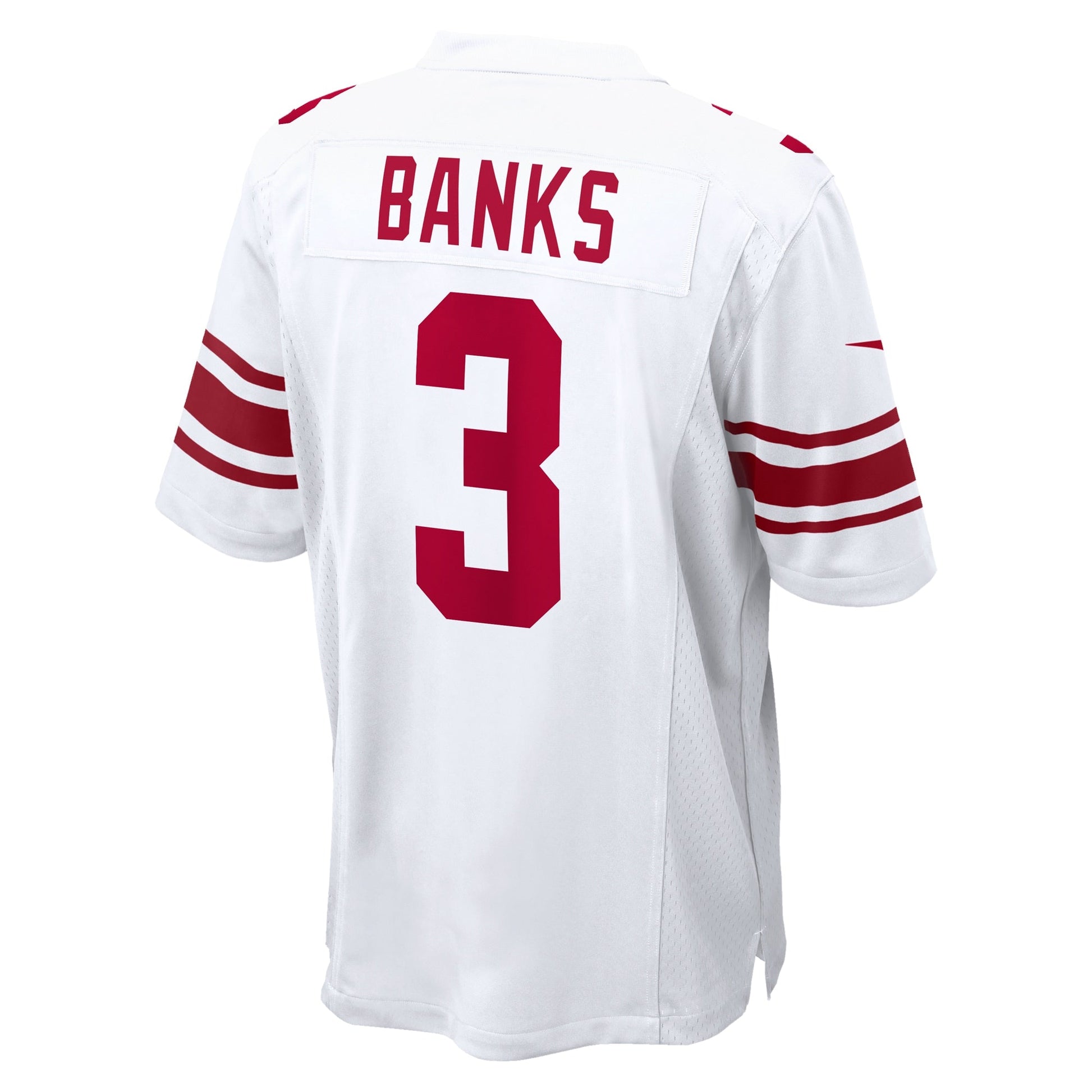 Deonte Banks New York Giants Game Jersey - White football jersey product view 3