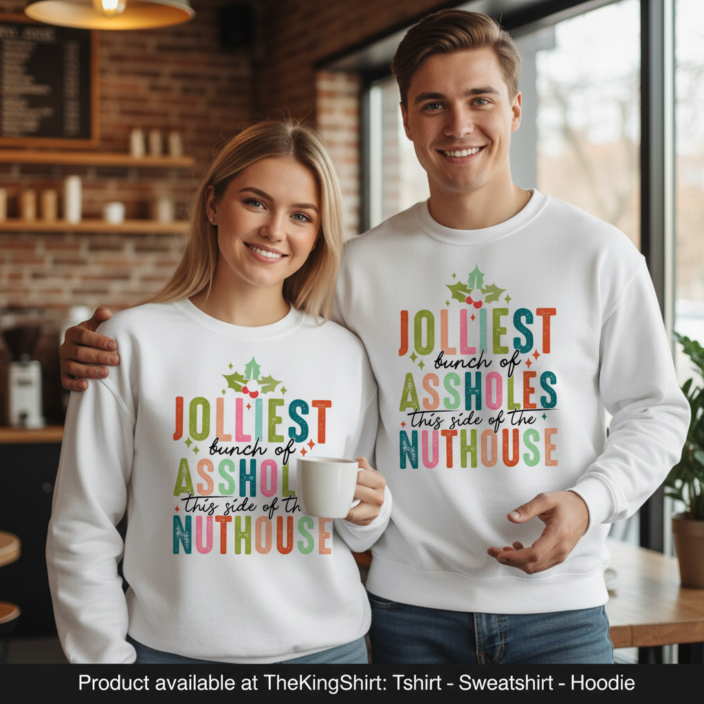 Jolliest Bunch of Assholes Sweatshirt - Xmas Vacation Unisex T-shirt, Sweatshirt, Hoodie, Long Sleeve Tee - T-Shirt, Sweatshirt, Hoodie