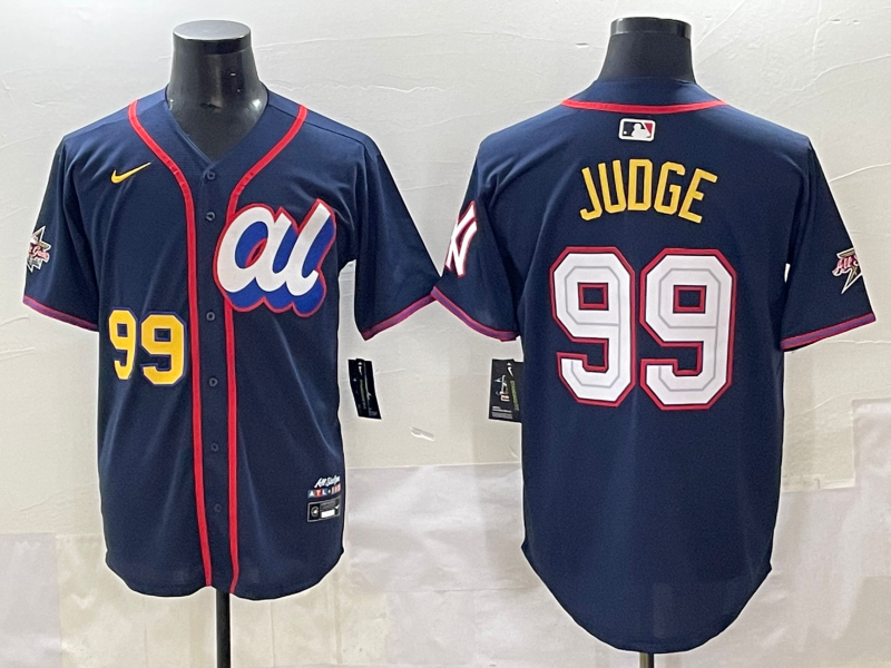 Men's American League Aaron Judge #99 Navy 2025 All-Star Edition Limited Player Jersey baseball jersey product view 1