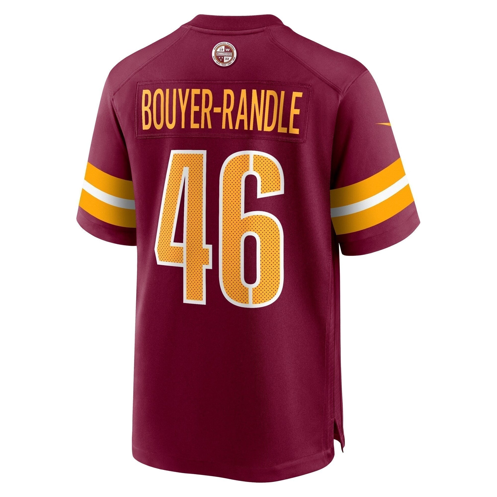 Brandon Bouyer-Randle Washington Commanders Game Jersey - Burgundy football jersey product view 3