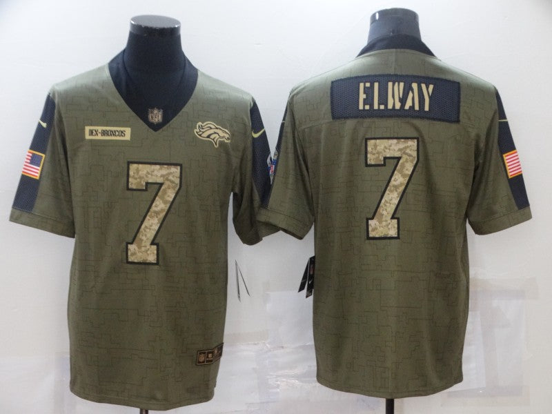 Men's Denver Broncos John Elway Brown Game Player Jersey football jersey product view 1