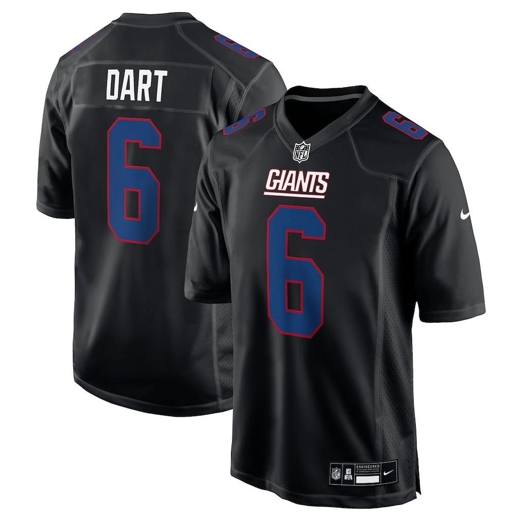 Men's New York Giants Jaxson Dart Black Fashion Game Jersey football jersey product view 1