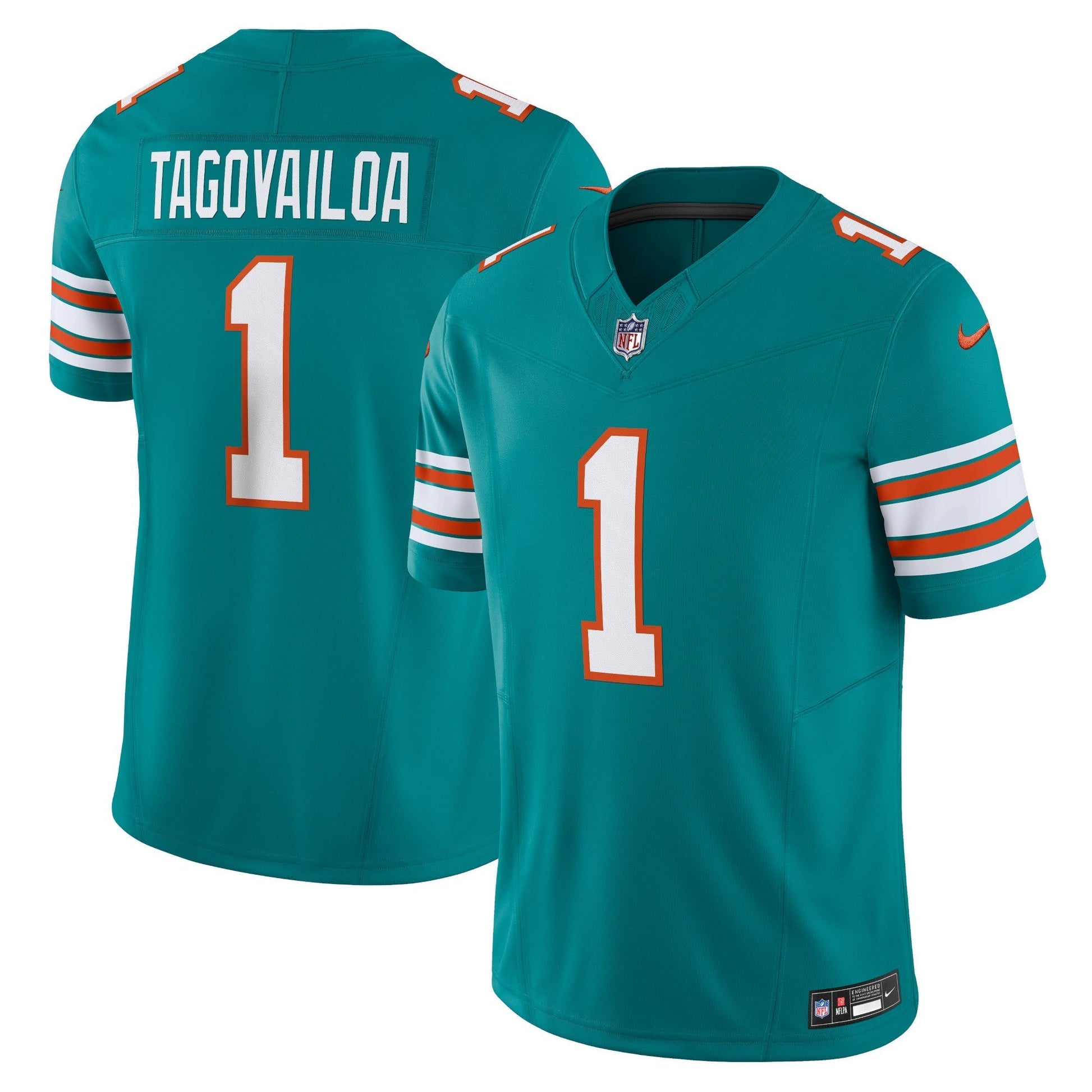 Miami Dolphins Tua Tagovailoa Aqua Vapor F.U.S.E. Limited Jersey football jersey product view 1