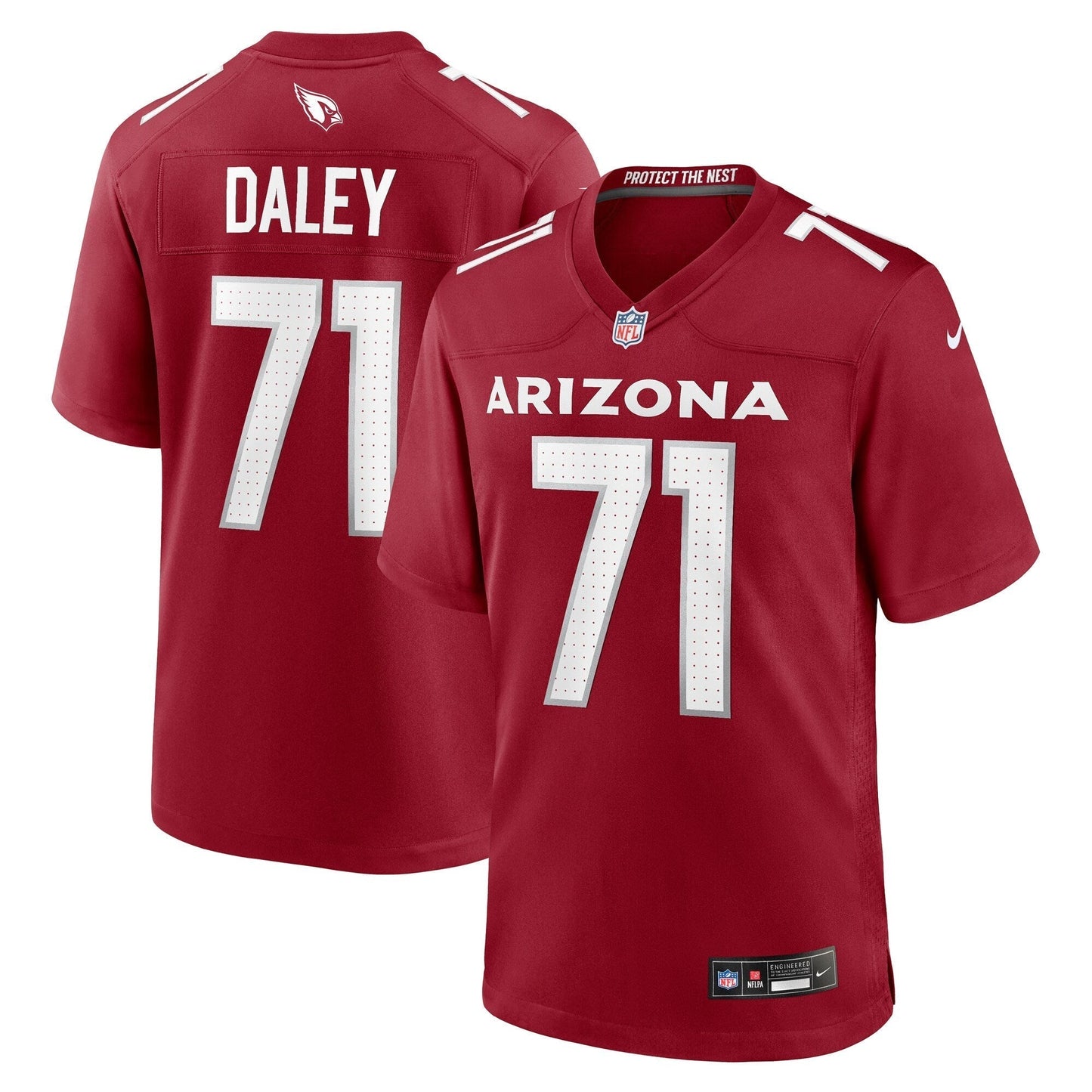 Dennis Daley Arizona Cardinals Game Jersey - Cardinal football jersey product view 1