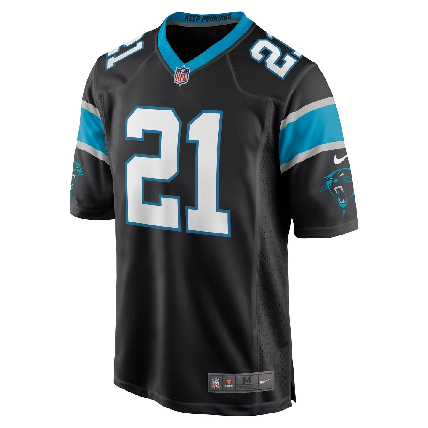 Jeremy Chinn Carolina Panthers Game Jersey - Black football jersey product view 2
