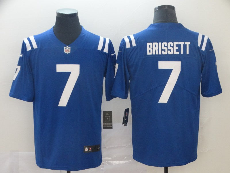 Men's Indianapolis Colts Jacoby Brissett Blue Game Jersey1 football jersey product view 1
