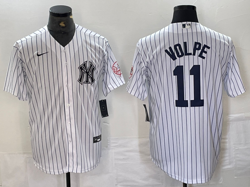 Men's New York Yankees Anthony Volpe #11 White Limited Player Jersey baseball jersey product view 1