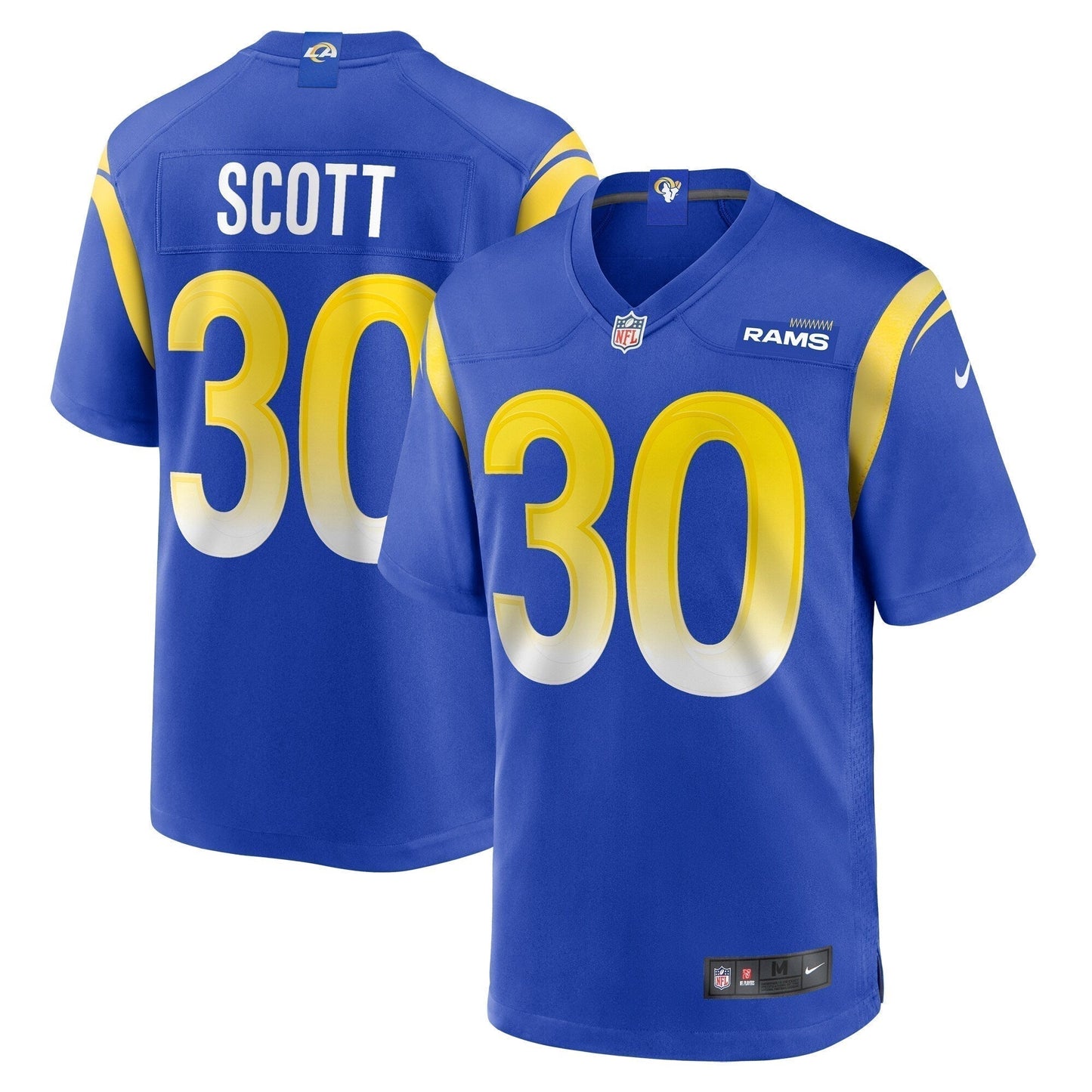 Boston Scott Los Angeles Rams Game Jersey - Royal football jersey product view 1