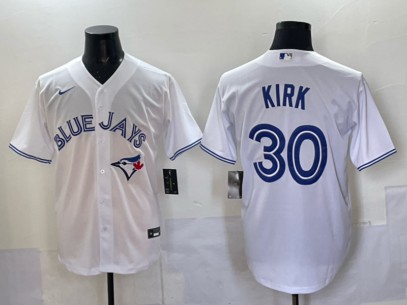 Men's Toronto Blue Jays Alejandro Kirk #30 White Home Replica Jersey baseball jersey product view 1