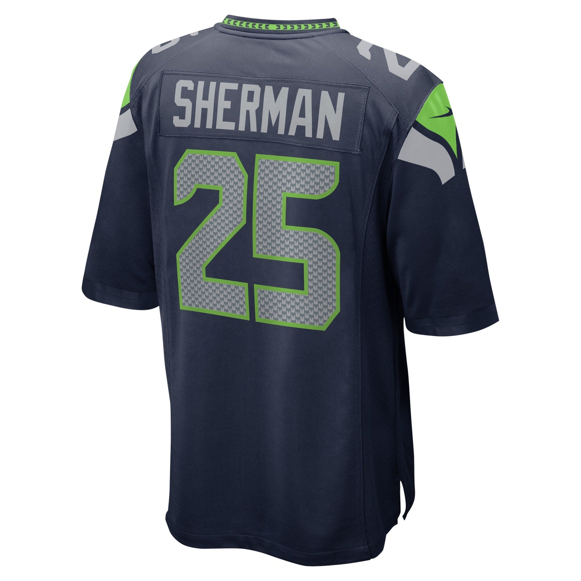 Richard Sherman Seattle Seahawks Retired Game Jersey - College Navy football jersey product view 3