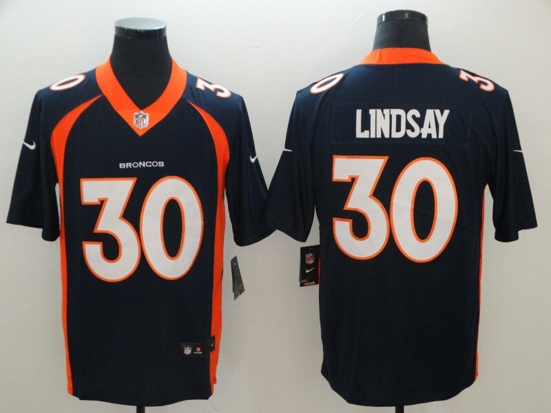 Men's Denver Broncos Phillip Lindsay Jersey-Blue football jersey product view 1