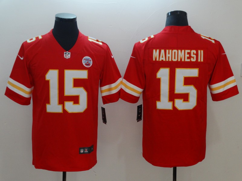 Men's Kansas City Chiefs Patrick Mahomes II #15 Red Player Game Jersey1 football jersey product view 1