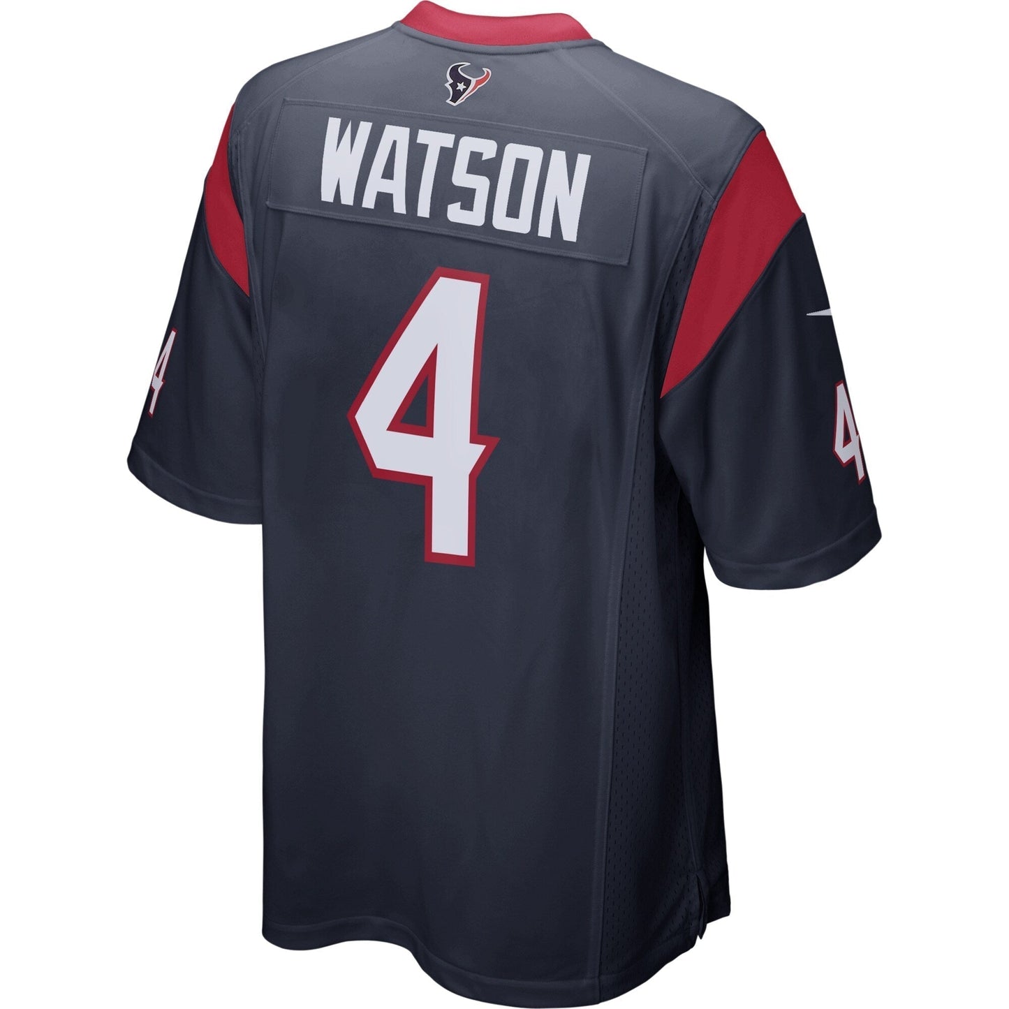 Deshaun Watson Houston Texans Game Jersey - Navy football jersey product view 3