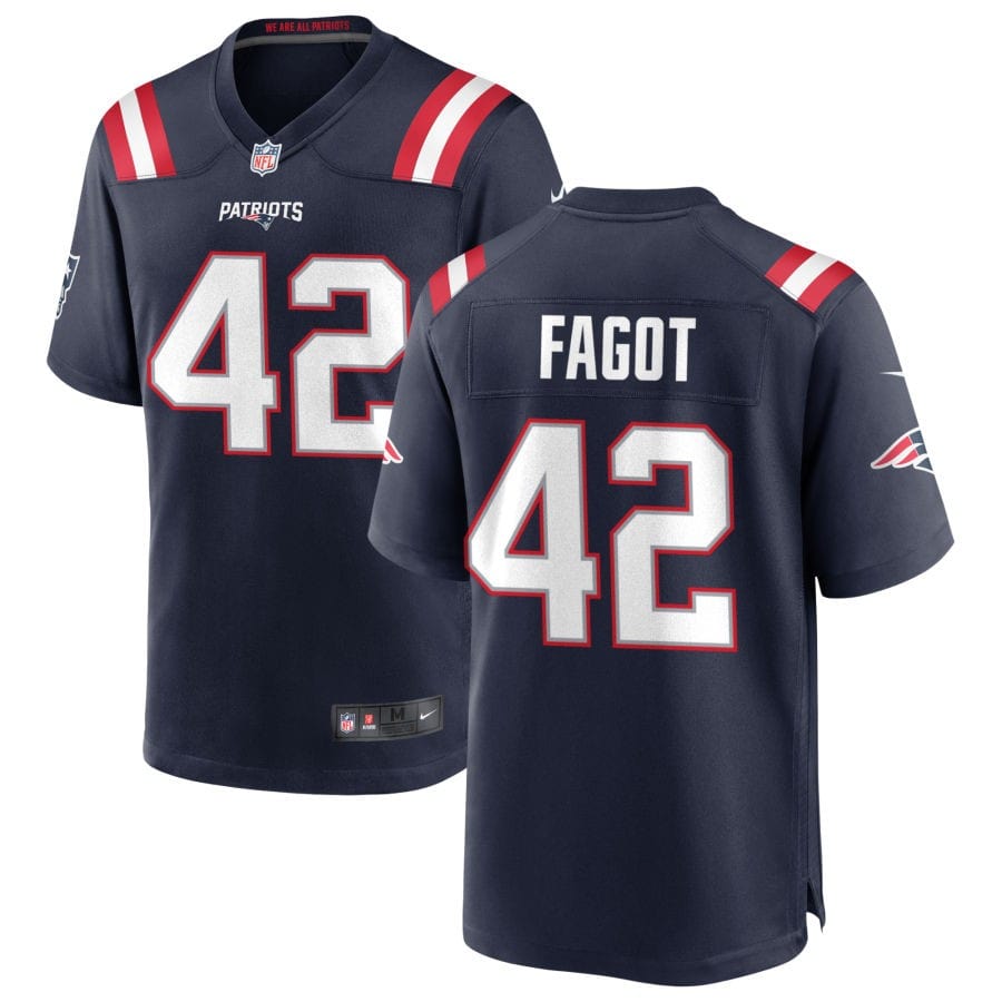 Diego Fagot New England Patriots Jersey football jersey product view 1