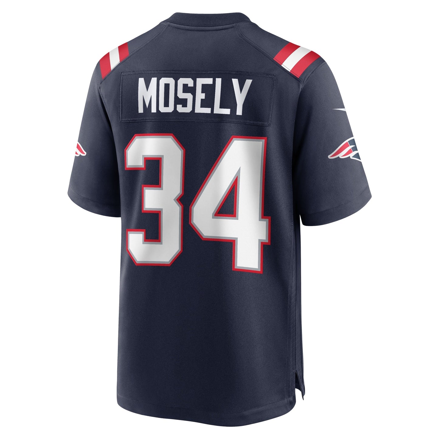 Quandre Mosely New England Patriots Home Game Jersey - Navy football jersey product view 3