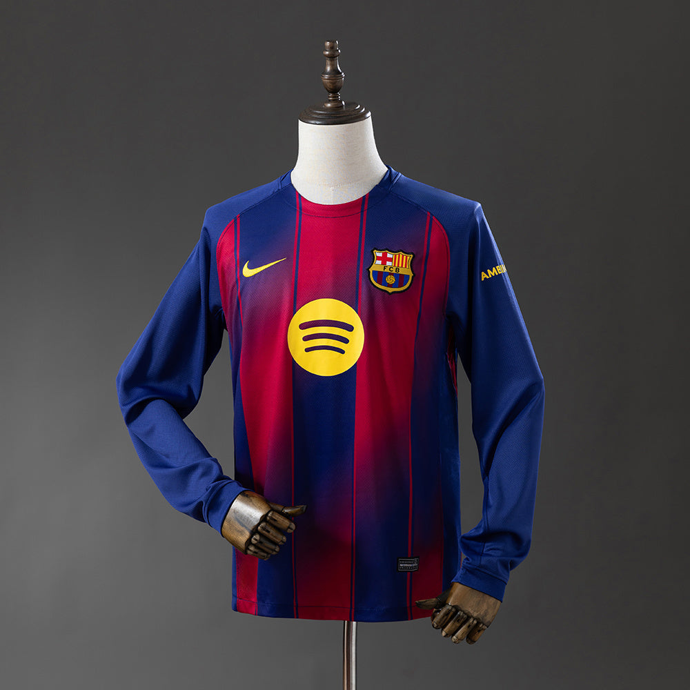 Barcelona 25/26 Home Long Sleeve Jersey sports jersey product view 1