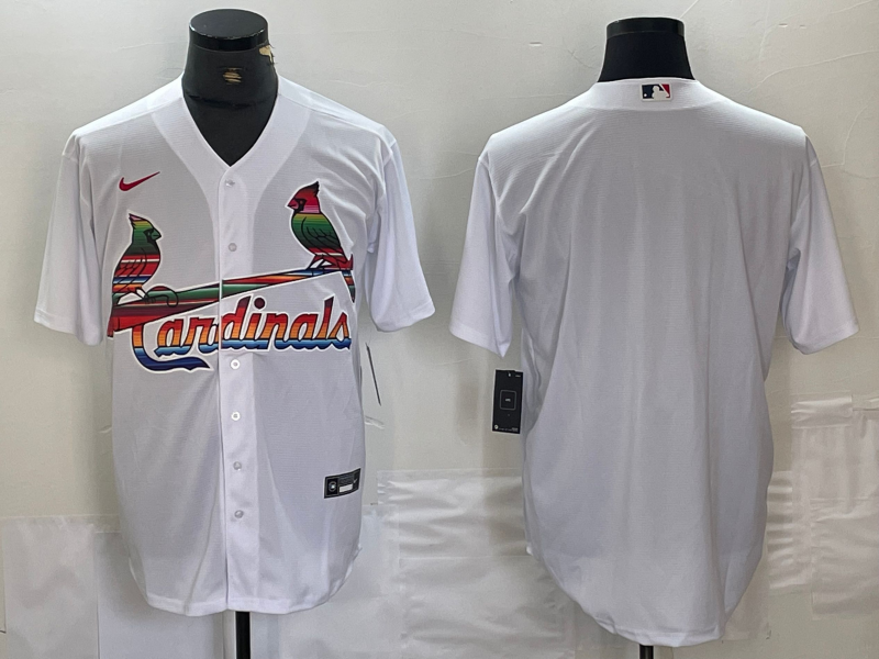 Men's St. Louis Cardinals White Alternate Replica Blank Jersey baseball jersey product view 1