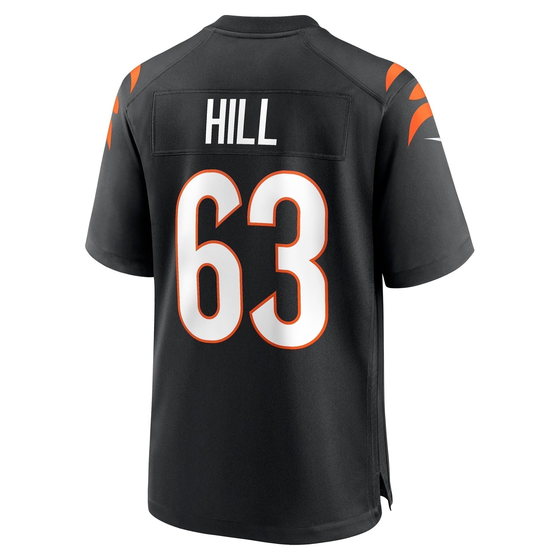 Trey Hill Cincinnati Bengals Game Jersey - Black football jersey product view 3