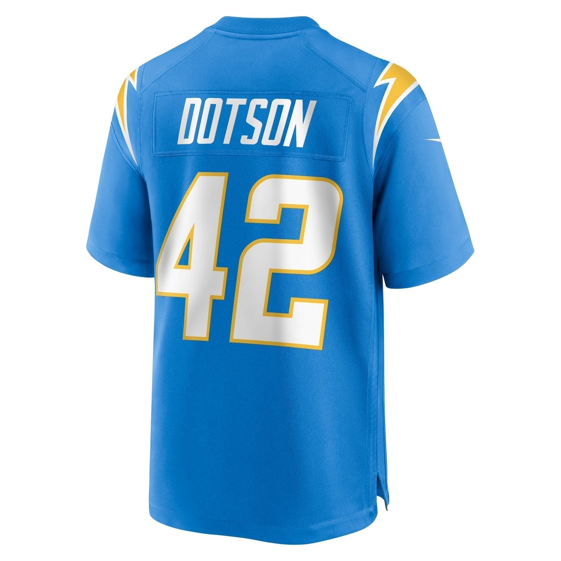 Elijah Dotson Los Angeles Chargers Team Game Jersey - Powder Blue football jersey product view 3