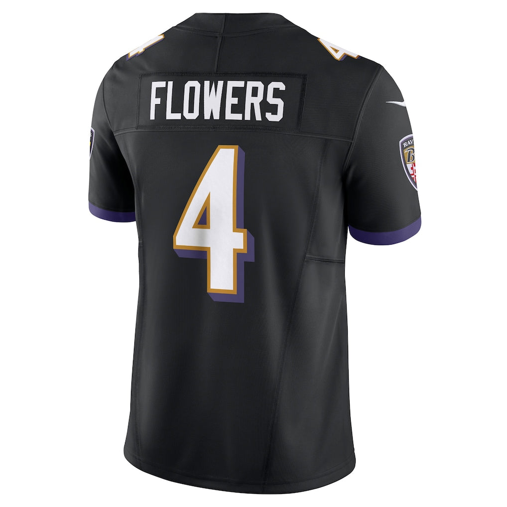 B.Ravens #4 Zay Flowers Black Alternate Vapor F.U.S.E. Limited Jersey football jersey product view 1