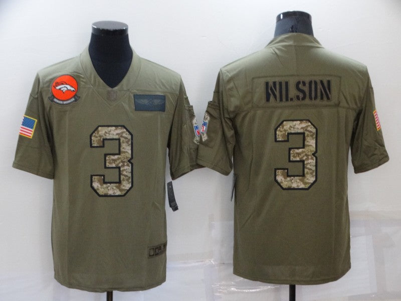Men's Denver Broncos Russell Wilson #3 Brown Game Player Jersey1 football jersey product view 1