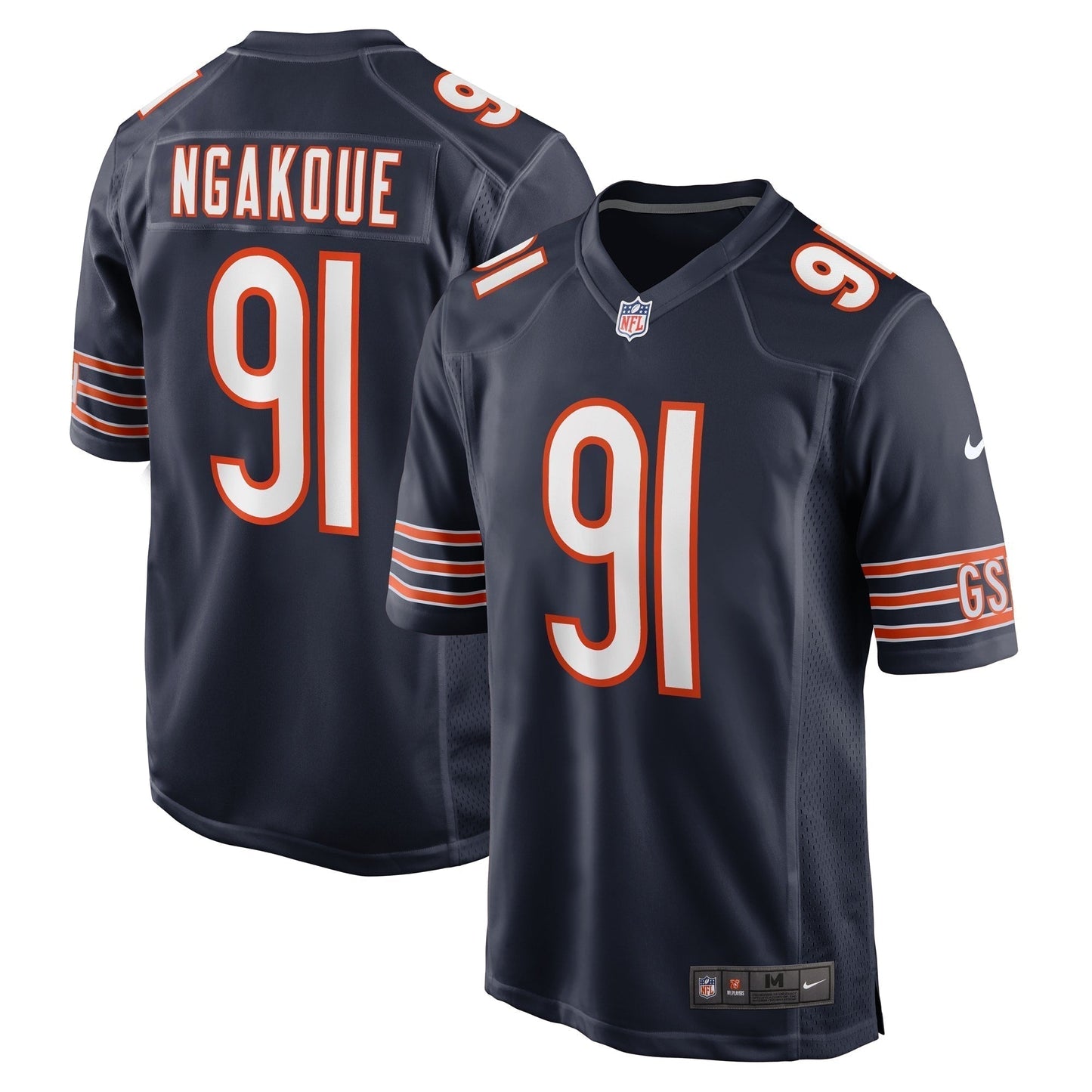 Yannick Ngakoue Chicago Bears Team Game Jersey - Navy football jersey product view 1