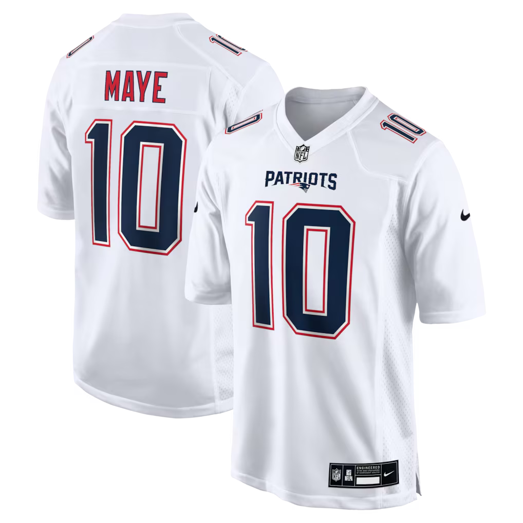 Men's New England Patriots Drake Maye Jersey football jersey product view 1