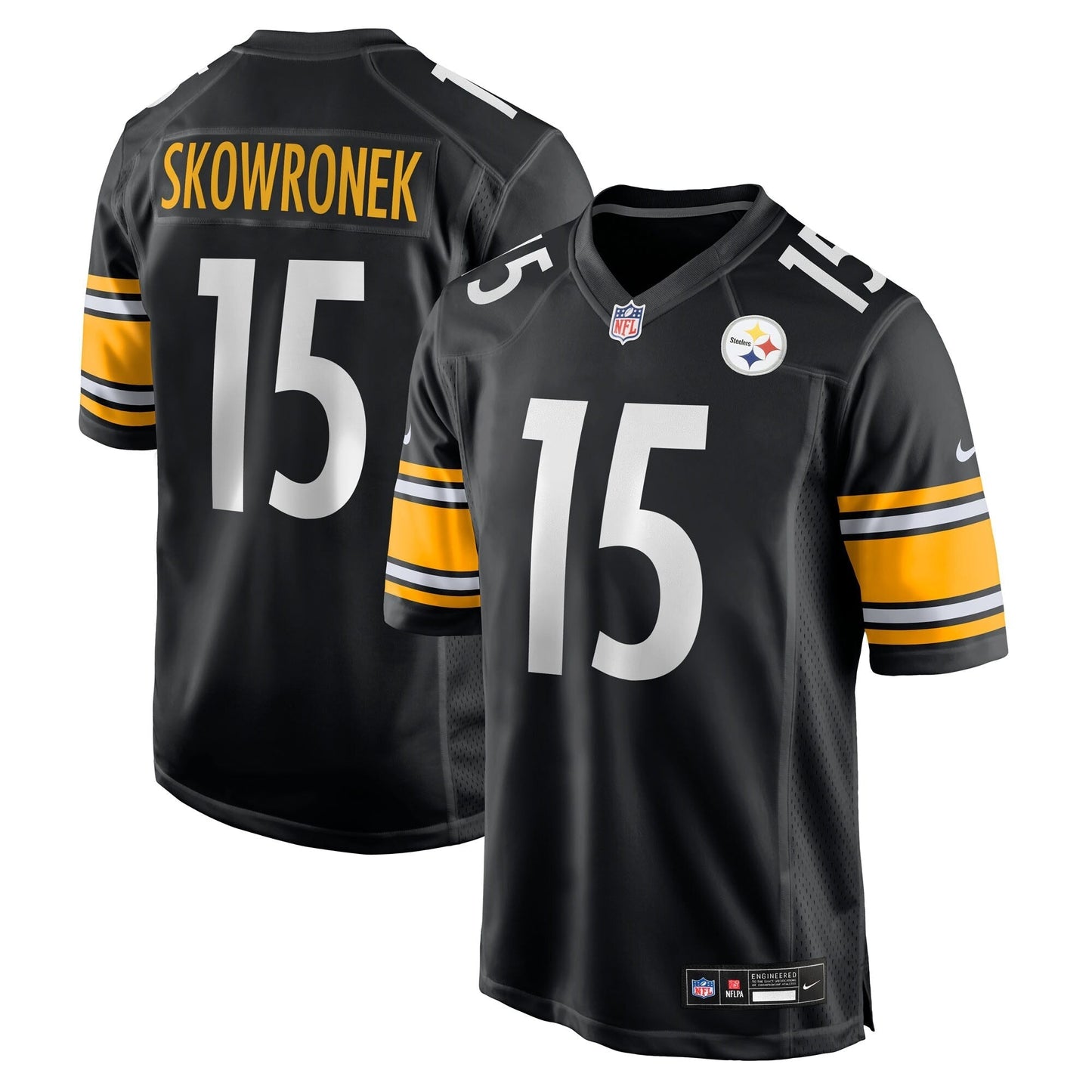 Pittsburgh Steelers Ben Skowronek Black Team Game Jersey football jersey product view 1