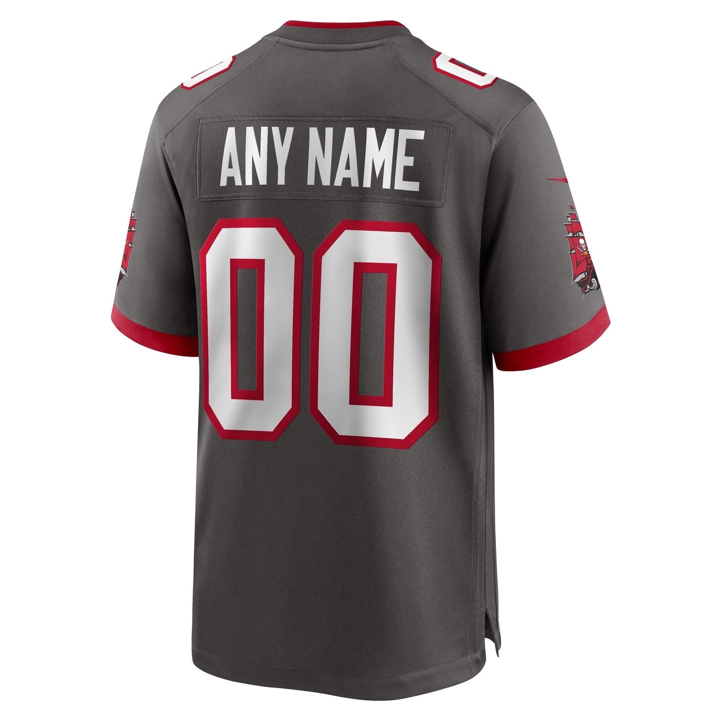 Tampa Bay Buccaneers Alternate Custom Game Jersey - Pewter football jersey product view 3