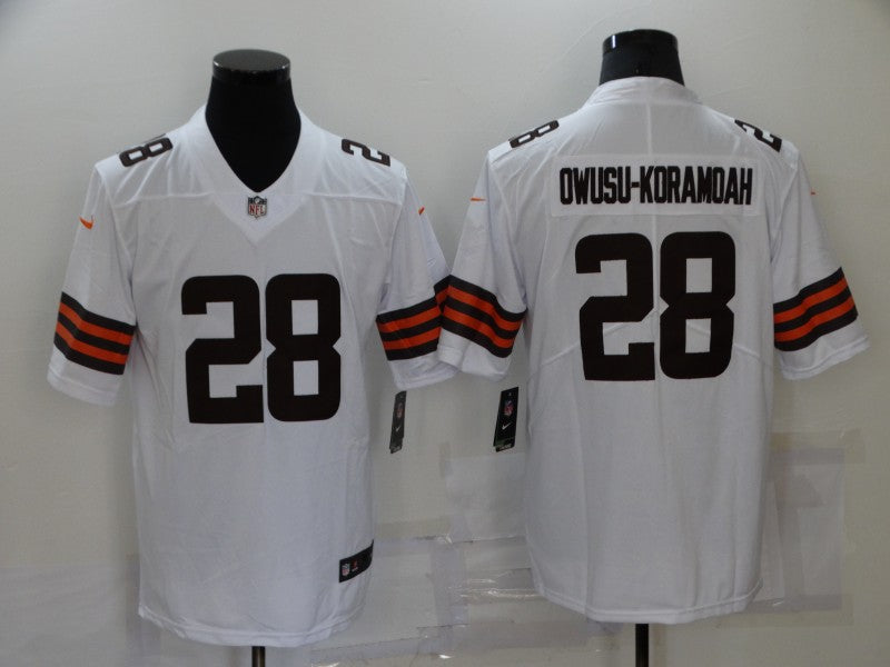 Men's Cleveland Browns Jeremiah Owusu-Koramoah White Game Jersey football jersey product view 1
