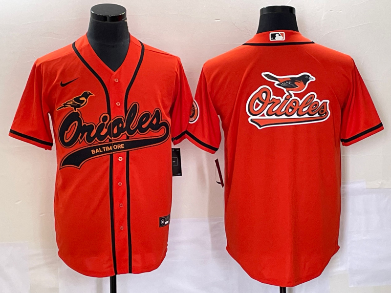 Men's Baltimore Orioles Orange Replica Team Jersey Joint Edition baseball jersey product view 1