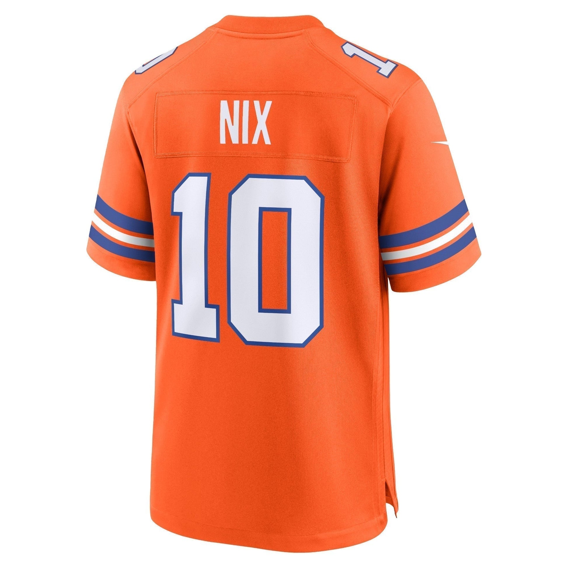 Bo Nix Denver Broncos Mile High Collection 1977 Throwback Game Jersey - Orange football jersey product view 3