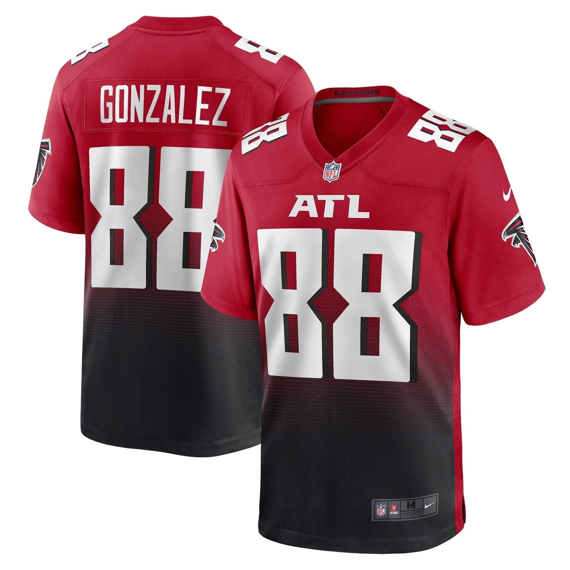 Tony Gonzalez Atlanta Falcons Retired Alternate Game Jersey - Red football jersey product view 1