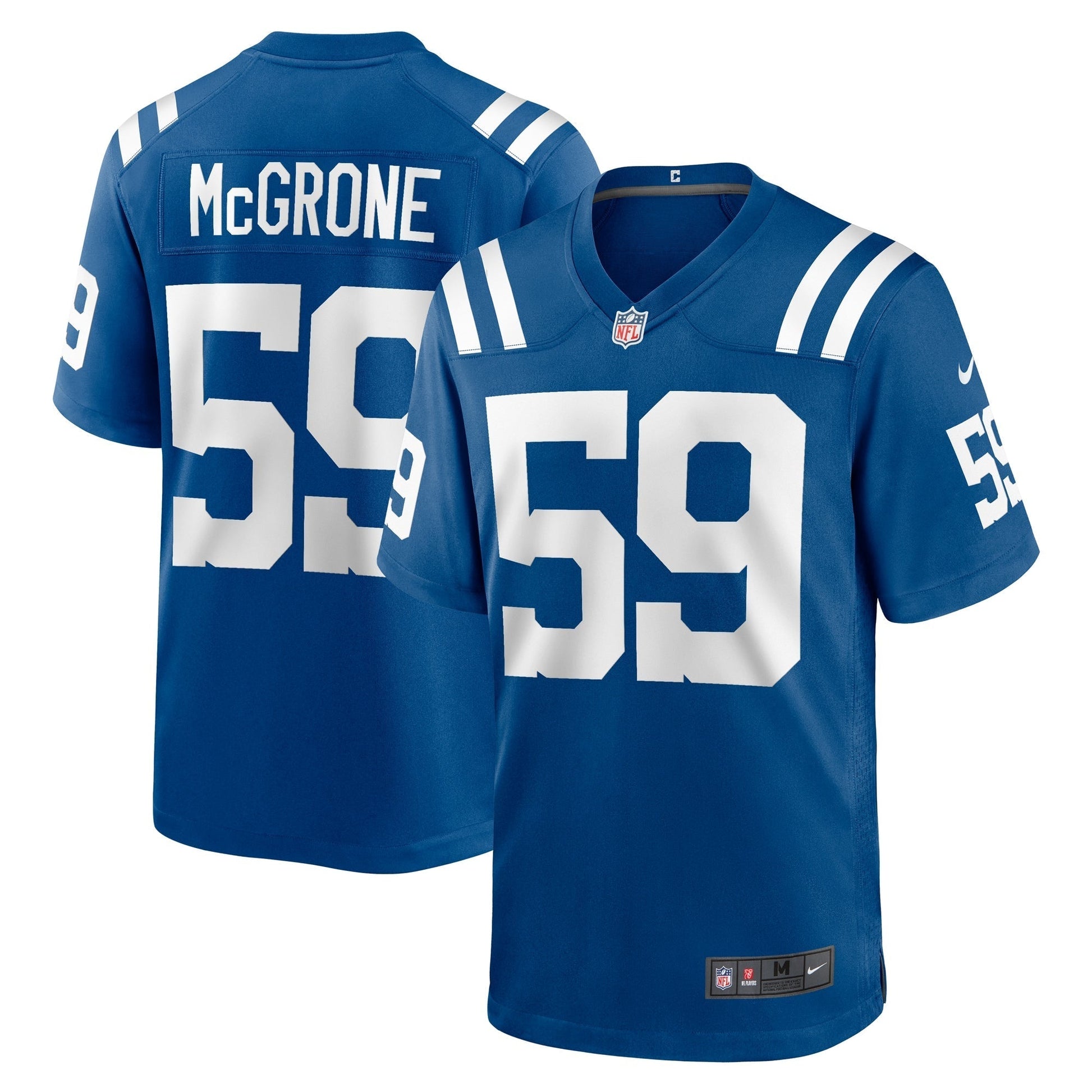 Cameron McGrone Indianapolis Colts Team Game Jersey - Royal football jersey product view 1