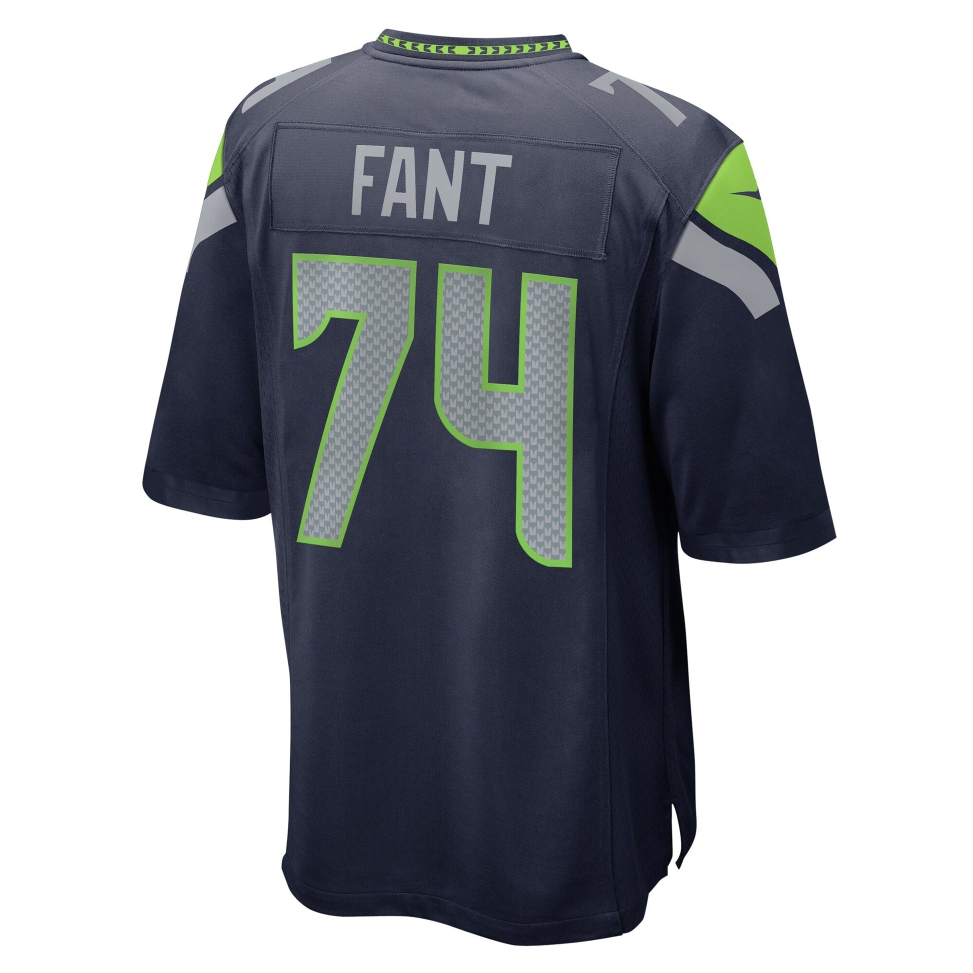 George Fant Seattle Seahawks Game Jersey - College Navy football jersey product view 3