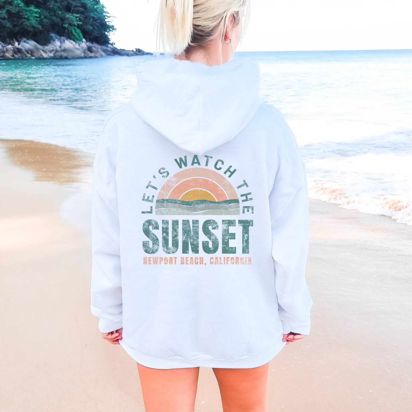 Custom Let's Watch the Sunset Hoodie | S-2XL Unisex T-shirt, Sweatshirt, Hoodie, Long Sleeve Tee - T-Shirt, Sweatshirt, Hoodie