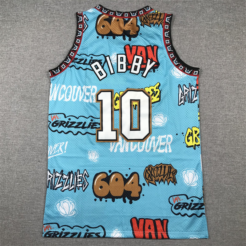 Grizzlies No. 10 BIBBY Graffiti basketball jersey product view 2