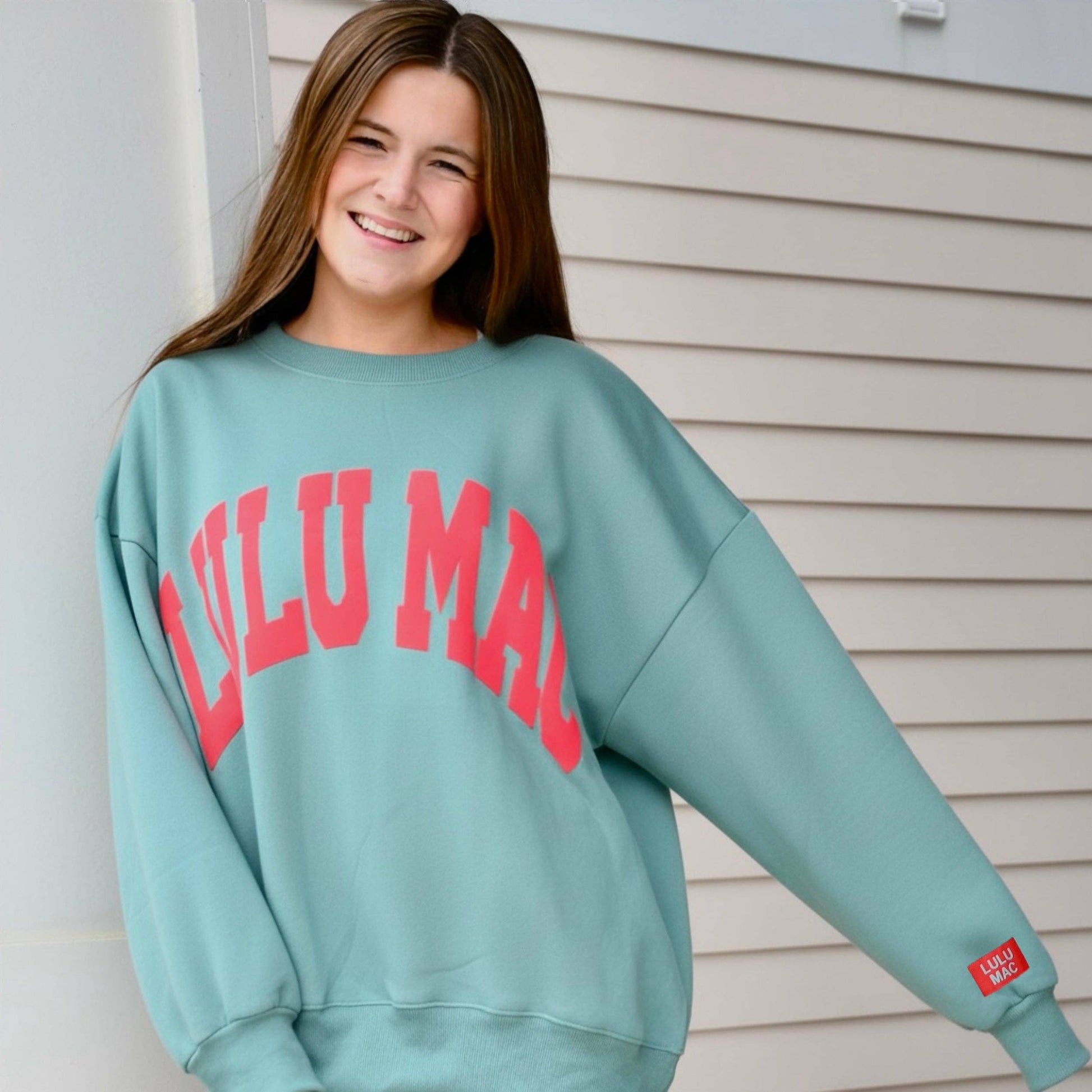 Lulu Mac Sweatshirt Green/Red - Puff Unisex T-shirt, Sweatshirt, Hoodie, Long Sleeve Tee - T-Shirt, Sweatshirt, Hoodie