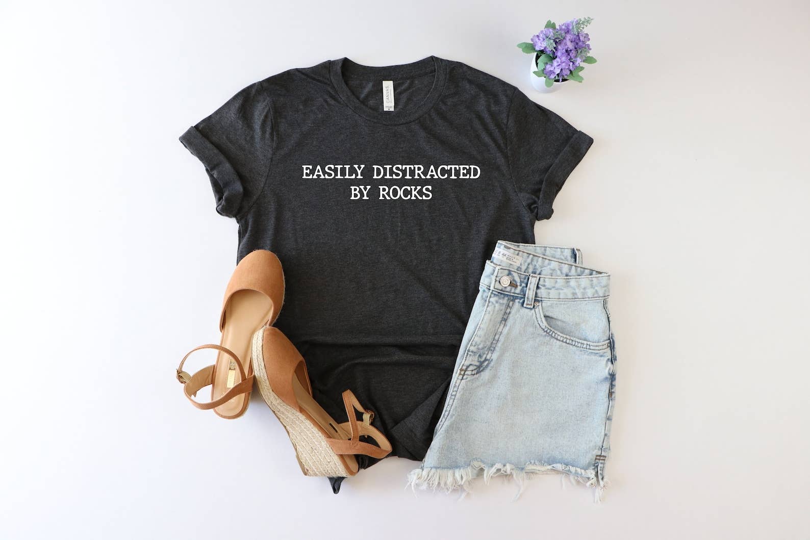 Easily Distracted By Rocks T-Shirt Unisex T-shirt, Sweatshirt, Hoodie, Long Sleeve Tee - T-Shirt, Sweatshirt, Hoodie