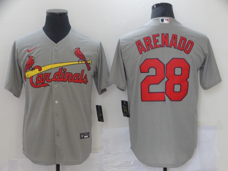 Men's St. Louis Cardinals Nolan Arenado Gray Replica Baseball Jersey baseball jersey product view 1