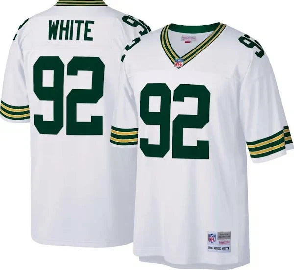 Green Bay Packers Reggie White 92 White 1996 Nfl football jersey product view 1